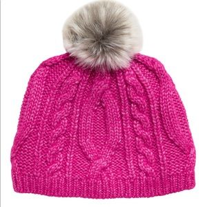 NWT Banana Republic Hot Pink Beanie Hat and Scarf